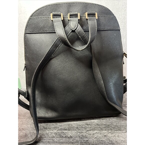 MICHAEL KORS Large EMMY Domed  Black Leather Backpack (MN) main image 6